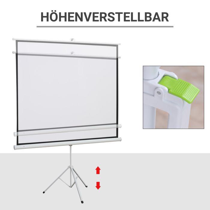 Produktbild Swisshandel24 Beamer Leinwand mit Stativ, 4:3 Projektionsfläche, 84 Zoll Präsentationswand (84", 4:3)