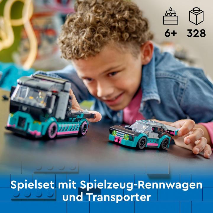 Produktbild LEGO Autotransporter mit Rennwagen (60406, LEGO City)