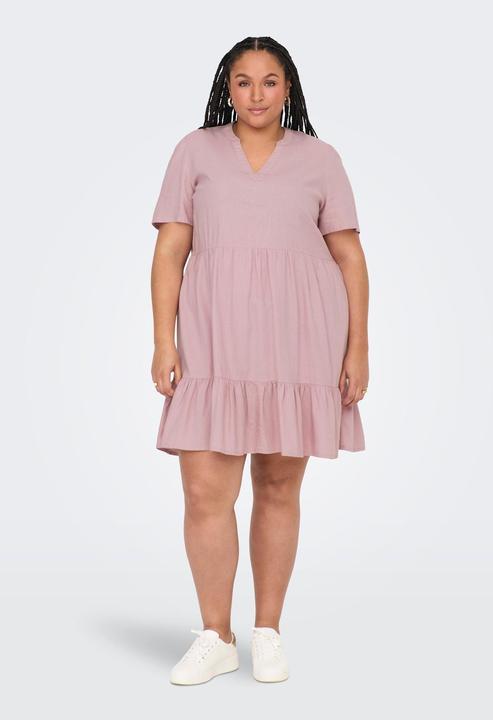 Actual product image Only Regular fit V-neck curve short dress dress (44)