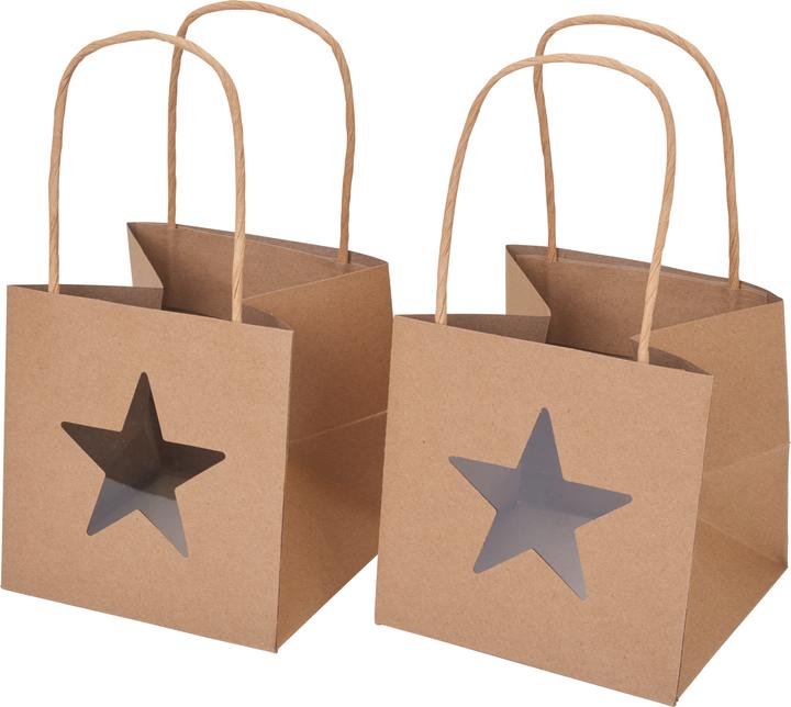 Image du produit VBS Sac en papier kraft étoile, 2 pièces (Papier cadeau, 2 x)