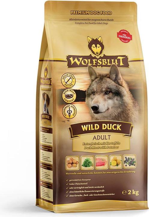 Immagine prodotto Wolfsblut Cibo secco per cani Anatra selvatica con patate (Adulto, 1 pz., 2000 g)
