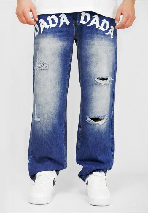 Dada Supreme Front Logo Destroyed Loose Fit Jeans - 179927