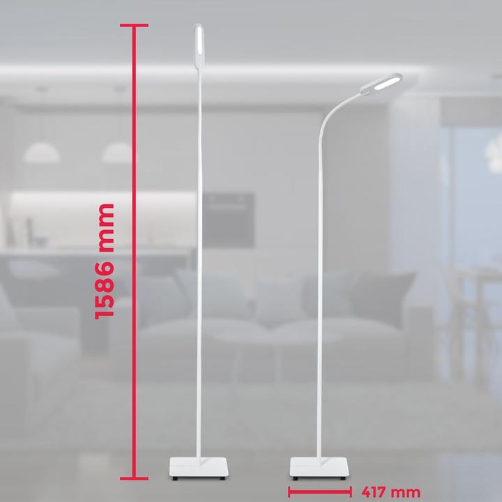 Produktbild B.K.Licht CCT LED Stehleuchte, matt-weiss, 1xLED-Platine/6,5W (600 lm)