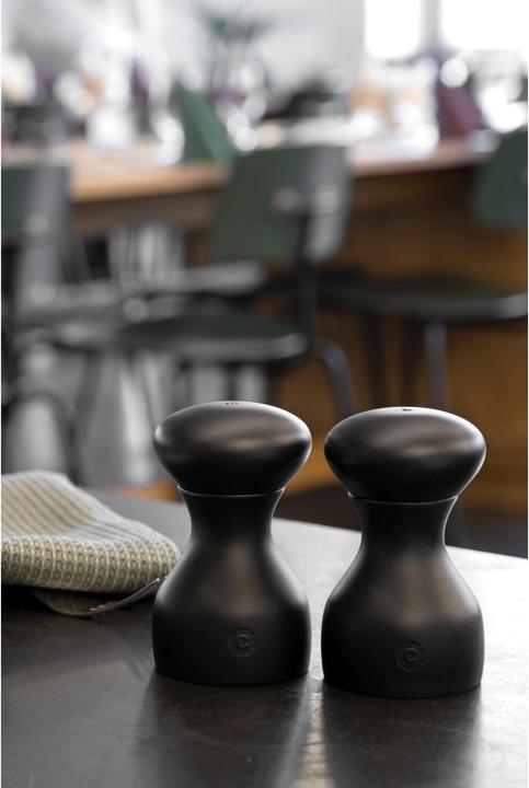 Actual product image Crush Grind Lyon Salt and Pepper Mill Set of 2, 9.6 cm, Black (Pepper, Salt)