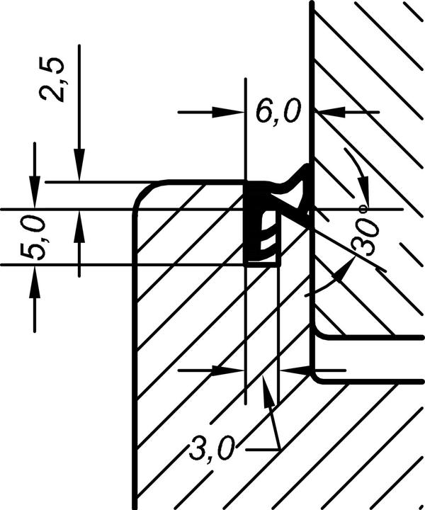 Actual product image Primo AC 5019 Overlap seal (sound insulation) Seal plastic beige