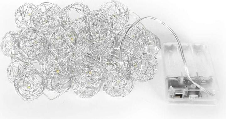 Produktbild Trenddeko LED Lichterkette Drahtkugeln Silber 20-teilig (3 m)