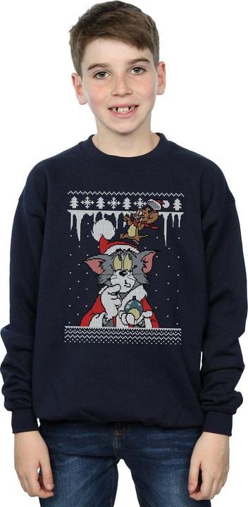 Actual product image Tom & Jerry Boys Christmas Fair Isle Sweatshirt (152, 158)