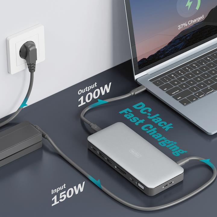 Immagine prodotto Digitus Docking station USB-C, 11 porte (USB-C, 11 Porti)