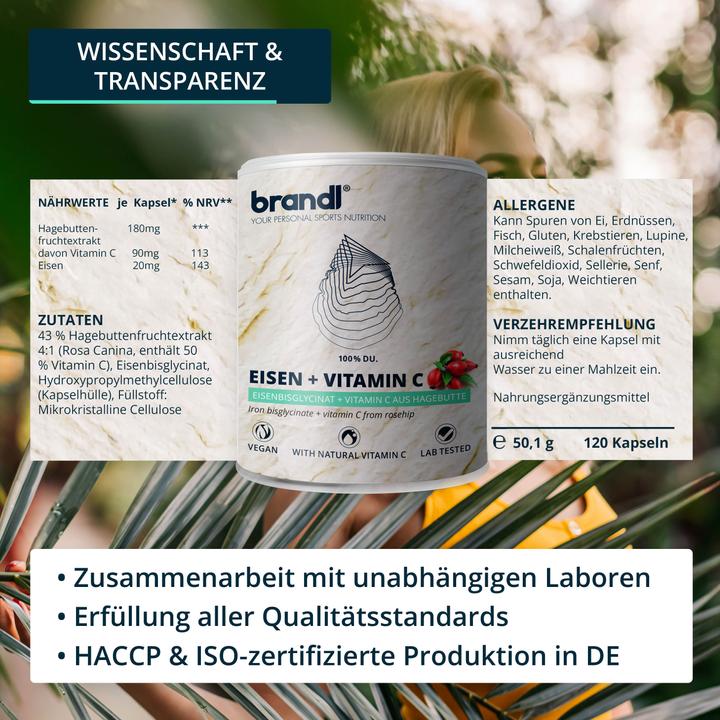 Image du produit Brandl-Nutrition Comprimés de fer (bisglycinate de fer) (1 pièce(s), Capsules, 60 g)