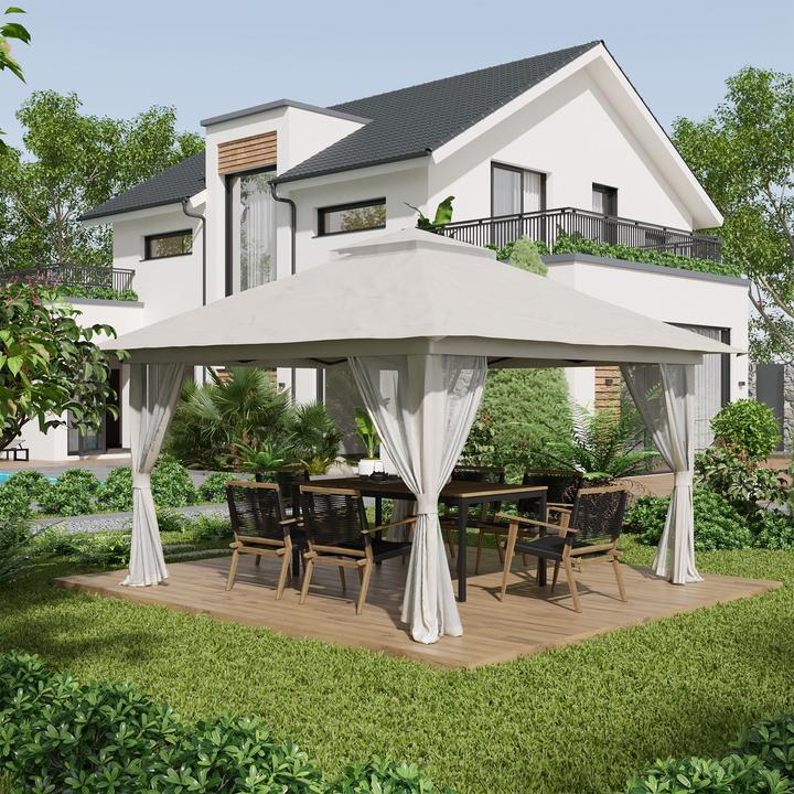 Immagine prodotto Outsunny Padiglione pieghevole con rete (392 cm, 392 cm)