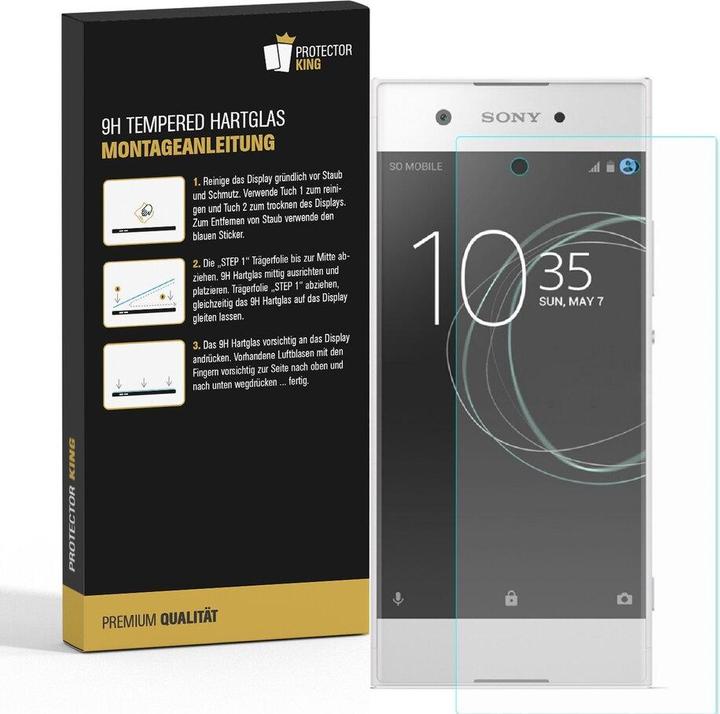 Produktbild Protectorking 3x echtes Tempered 9H Panzerhartglas 3D KLAR (1 Stück, Xperia XA1 Plus)