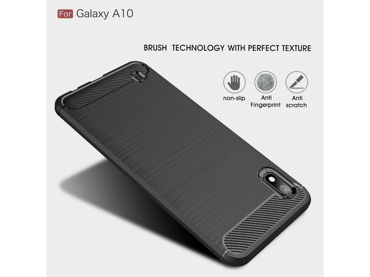 Produktbild Screenguard Samsung Galaxy A10 Hülle Carbon Brushed Soft TPU (Samsung Galaxy A10)