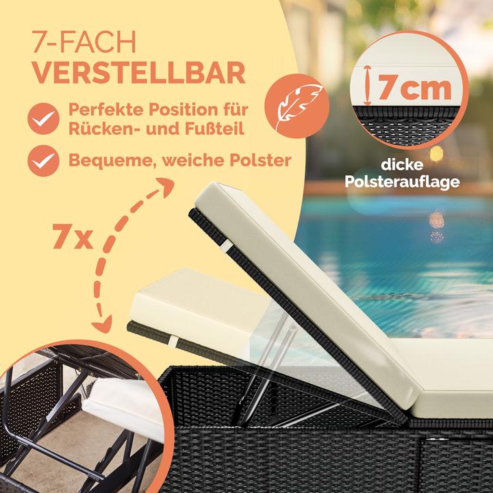 Produktbild Casaria Sonnenliege (200 cm)