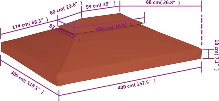 Immagine prodotto VidaXL Xerane (400 cm, 82 cm)