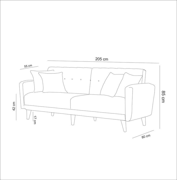 Produktbild Atelier del Sofa Melody (3-Sitzer)