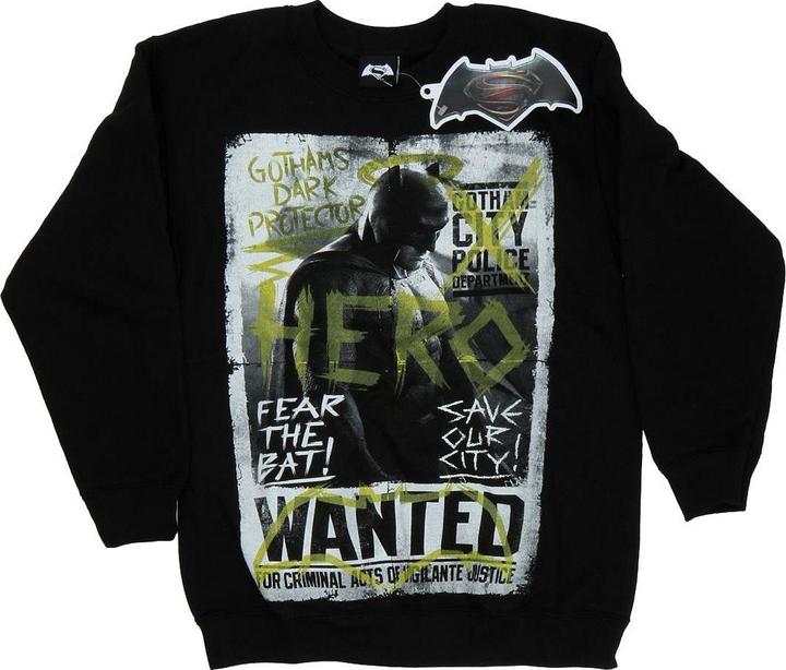 Batman v Superman Wanted Poster Sweatshirt (L)