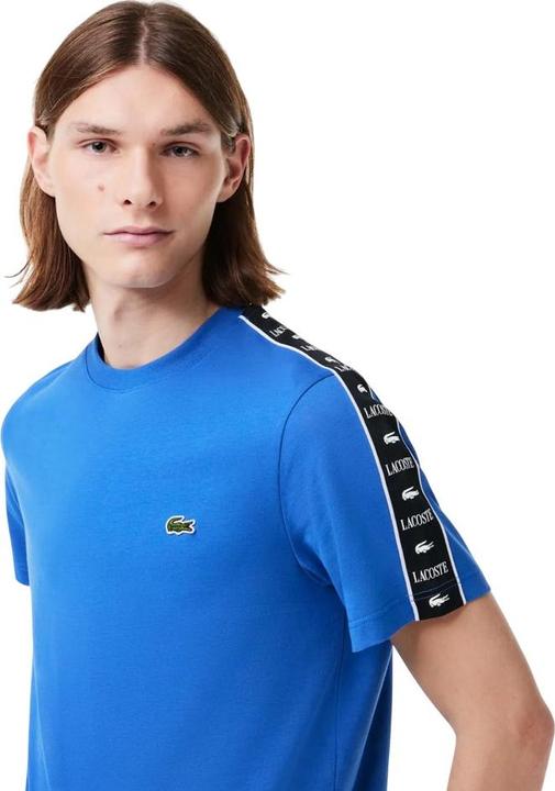 Actual product image Lacoste Mens Logo Cotton Jersey Stripes T-Shirt (S)