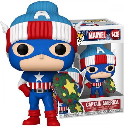 Immagine prodotto Funko Figura in vinile Marvel POP! Holiday Capt. America 9 cm