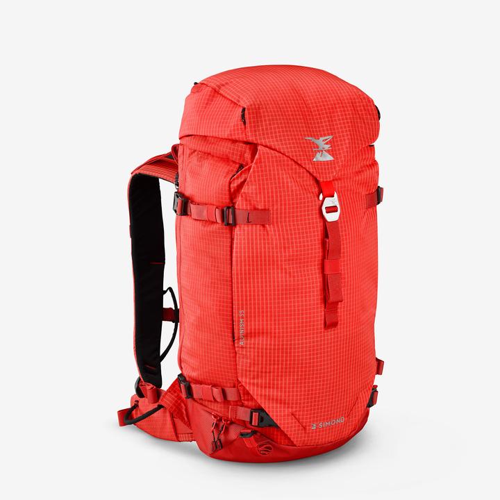 Simond Rucksack Bergsteigen vielseitig modulierbar - Alpinism 33 rot (33 l)