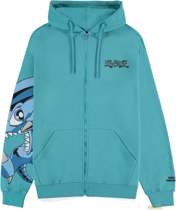 Difuzed Yu-Gi-Oh! - Blue-Eyes Toon Dragon - Men's Zipper Hoodie - 2XL (XXL)