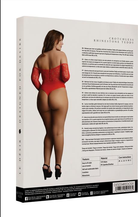 Productafbeelding Le Désir Kruisloze Rhinestone Teddy (Eén maat voor iedereen)