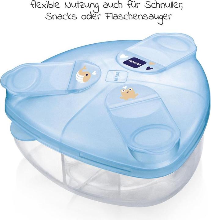 Actual product image MAM Milk Powder Box, milk powder dispenser, whale/frog