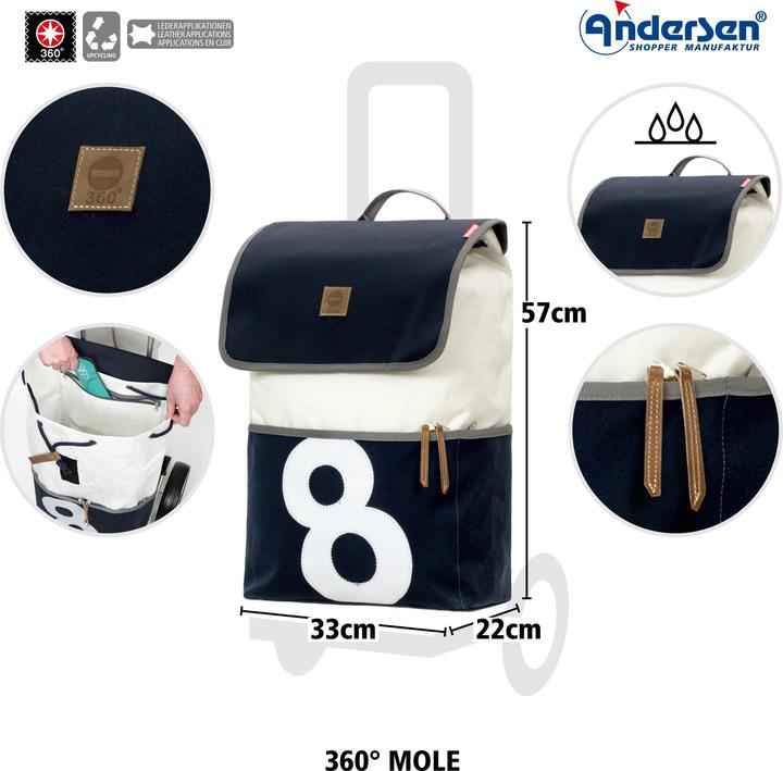 Produktbild Andersen Royal Shopper 360° Einkauftrolley 57 cm