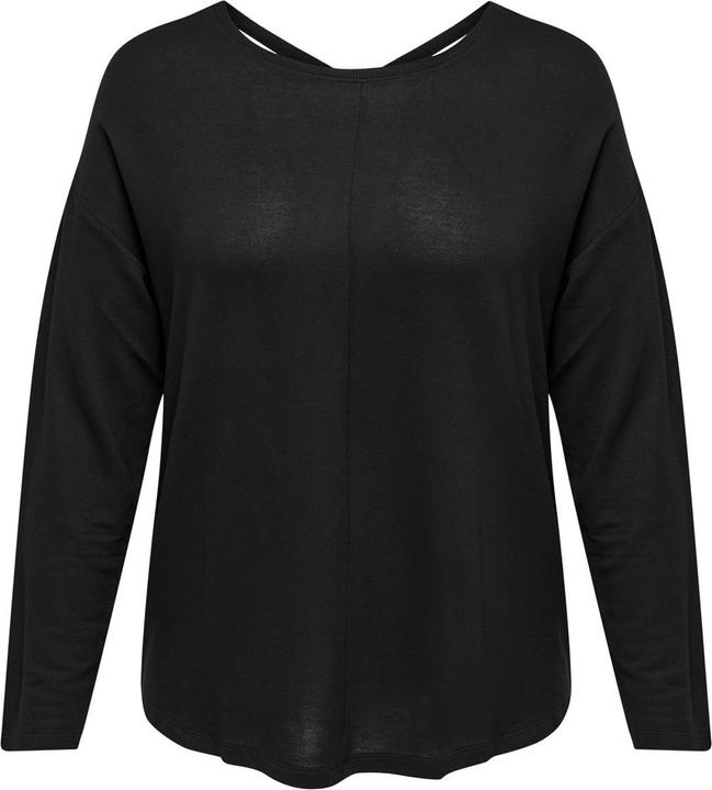 Only Curvy einfarbiges Oberteil mit langen Ärmeln