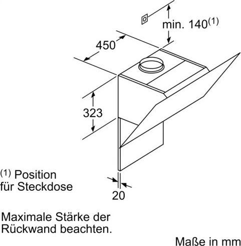 Produktbild Neff DIPP951N Wandmontiert ³/h A+ (Wandhaube)