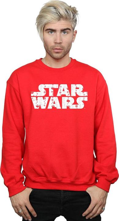 Actual product image Star Wars Mens Christmas Logo Sweatshirt (L)