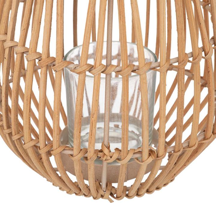 Produktbild Atmosphera schwerer Teelichthalter aus Rattan d17, beige (1 x, 18 x 22 cm)