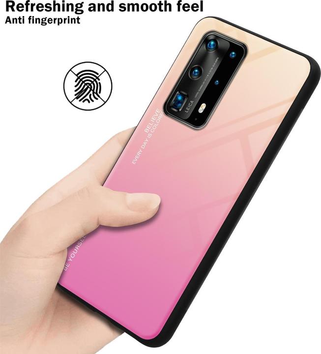 Actual product image Cadorabo TPU 2 colors glass cover (Huawei P40 Pro+)