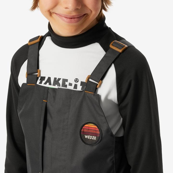 Immagine prodotto Wedze Pantaloni da snowboard salopette bambino pista - 500 grigio (152)