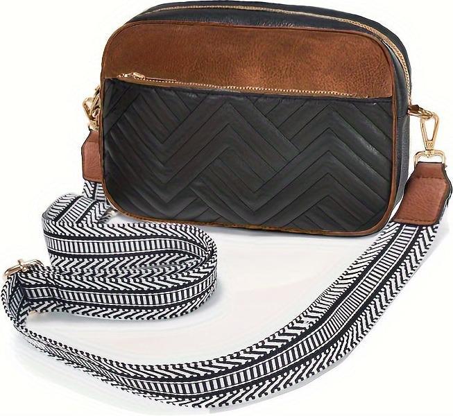 Image du produit Only-Bags.Store Simple Colorblock Mini Square Zipper sac à bandoulière, détail matelassé sac à bandoulière avec