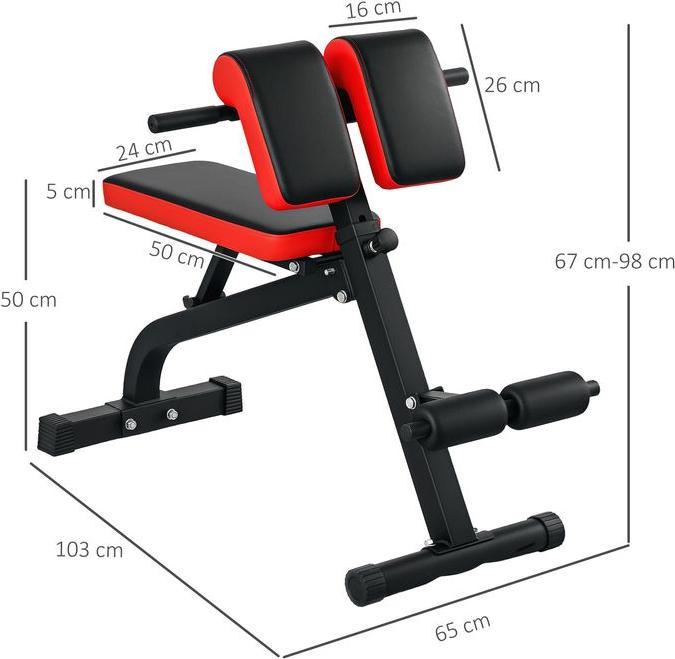 Image du produit Swisshandel24 Multifunktionale Hantelbank, verstellbar, klappbar, bis 120 kg, Schwarz