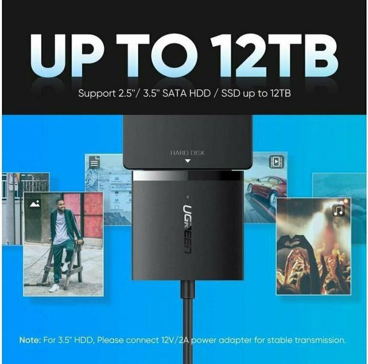 Actual product image Ugreen USB 3.0 to SATA Converter Adapter 2.5" SATA SSD HDD to USB 3.0