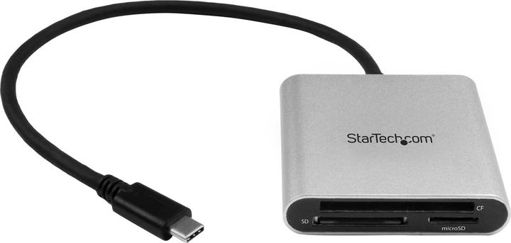 StarTech USB 3.0 card reader with USB-C - SD, MicroSD, CompactFlash memory card reader with USB-C cable (USB-C)