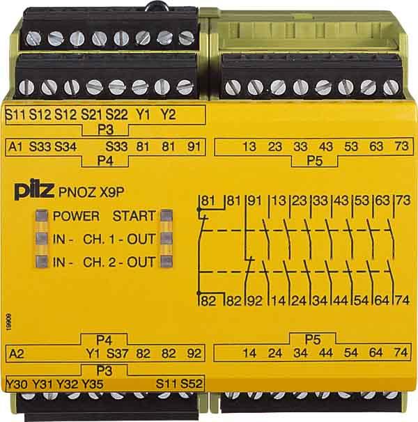 Immagine prodotto Pilz Relè sicurezza Cat4 24Vdc 100-240V PNOZ