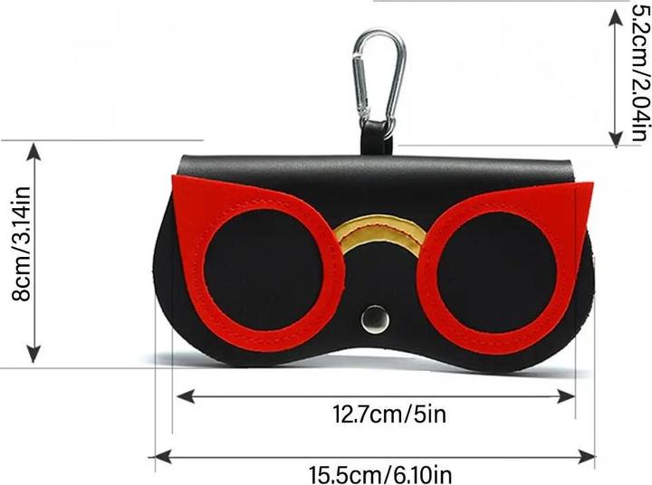 Actual product image Only-Bags.Store Cartoon Portable Sun Eye Glasses Box PU Leder Brillenetui Sonnenbrille