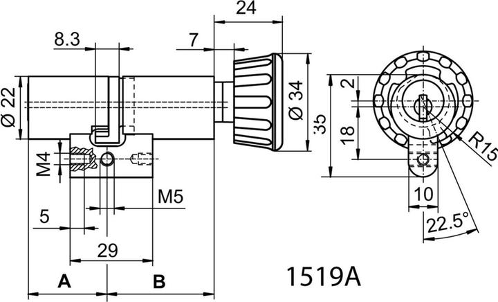 Actual product image Kaba Drehknopfzylinder (Profile cylinder)