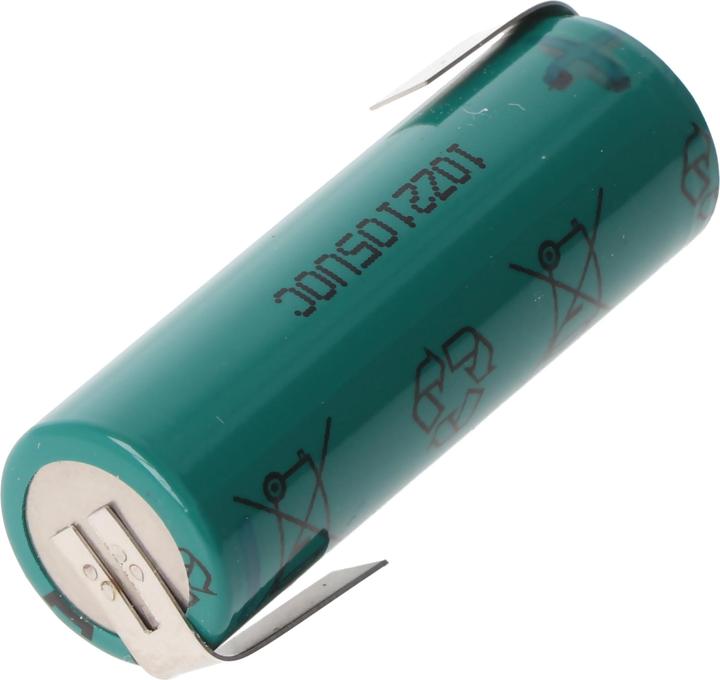 Actual product image FDK Rechargeable battery 4/5AA solder tabs Z-shape, industrial design Flattop (1 pcs., 1100 mAh, Chargers without battery)
