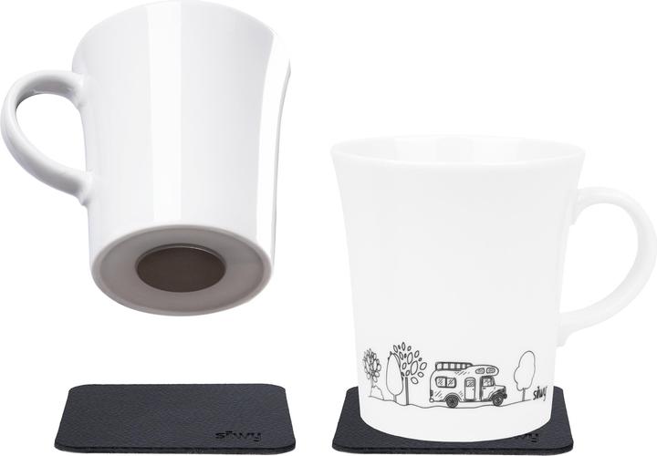 Produktbild Silwy Porzellan Magnet-Henkel-Tassen Set Camping