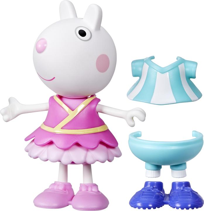 Actual product image Hasbro Peppa Pig Suzy Sheep-Up Figure with 6 Easy-On Fashion Accessories, 6-Inch Doll, Preschool Toys for G
