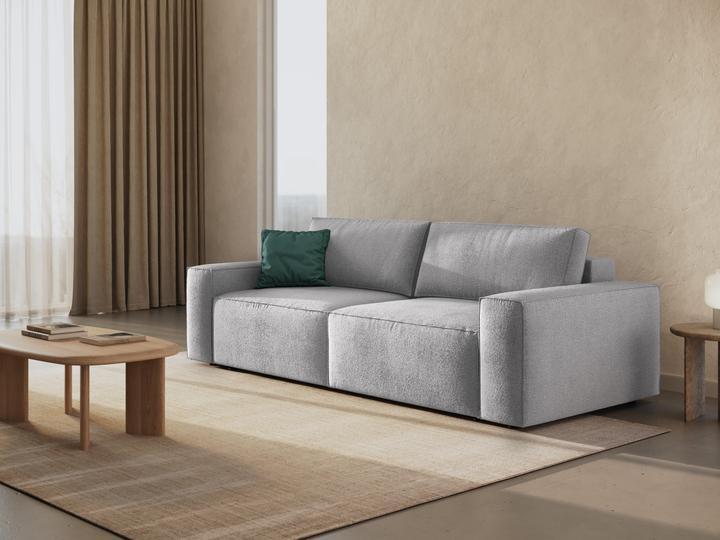 Actual product image Micadoni Boucle Sofa With Bed Function And Box, "Jodie", 3 Seats, 247x107x86 Made in Europe (2 person sofa, 3-seater, 4-seater)