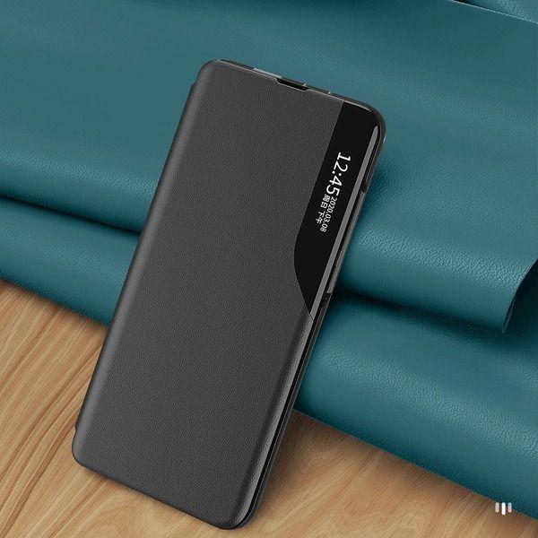 Produktbild Hurtel Eco Leather View Case for Samsung Galaxy S25 Ultra with Flip and Stand - Black (Samsung Galaxy S25 Ultra)