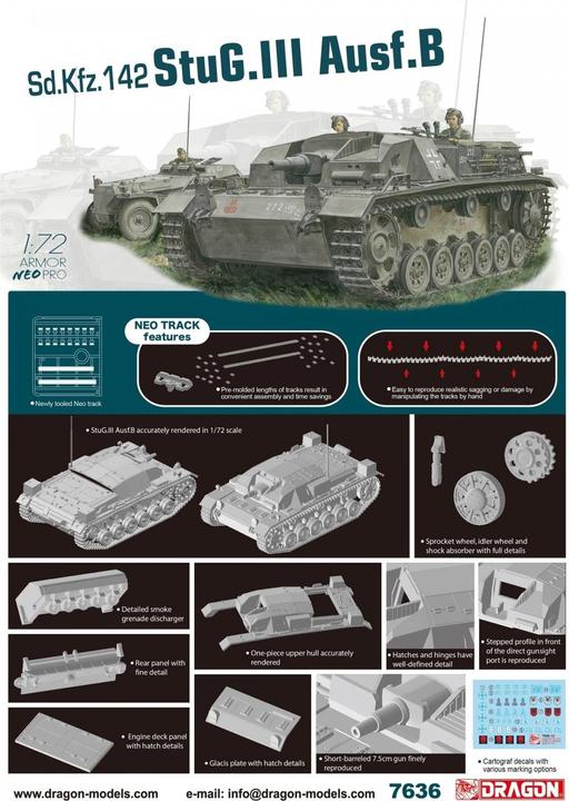 Produktbild 1:72 StuG.III Ausf.B w/Neo Track