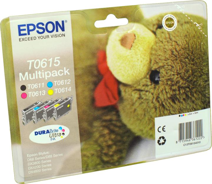Actual product image Epson Multipack T0615 DuraBrite Ultra (M, FC, Y, C)