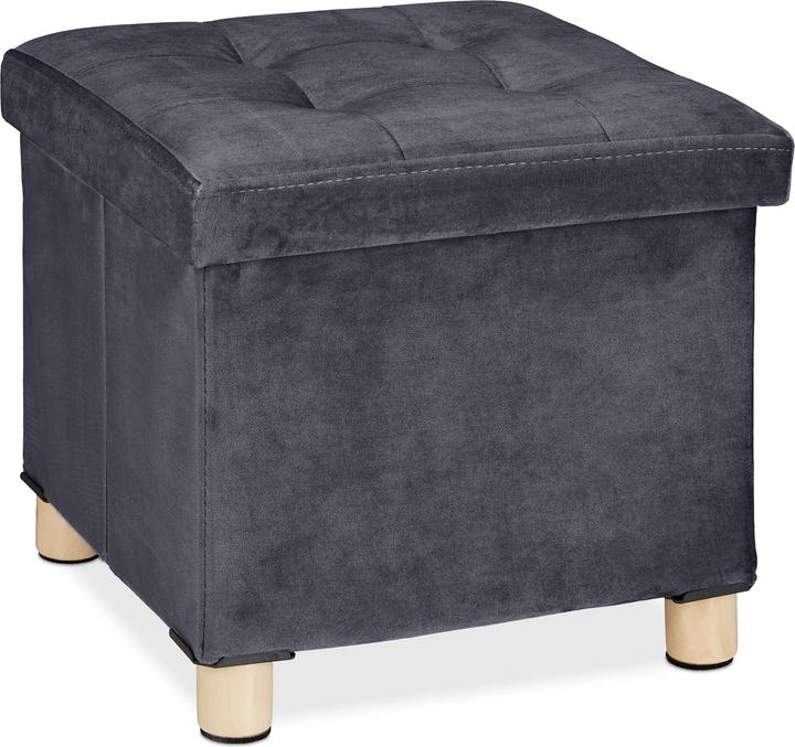 Actual product image Relaxdays Velvet stool