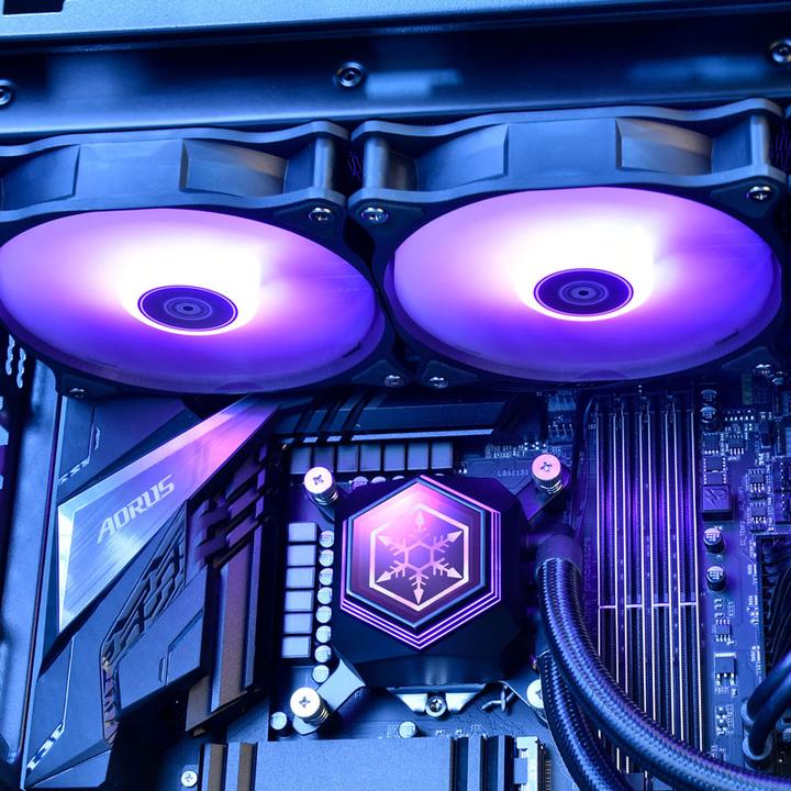 Actual product image Silverstone Permafrost PF240-ARGB V2, complete water cooling system