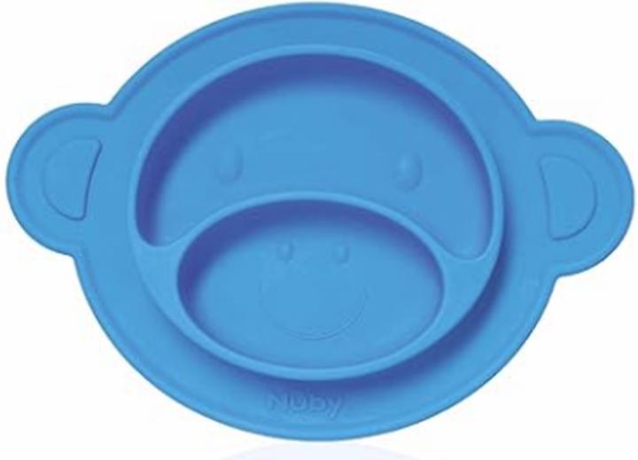 Produktbild Nuby rutschfester Silikon-Esslernteller AFFE, extra saugfähig, 100% Silikon
